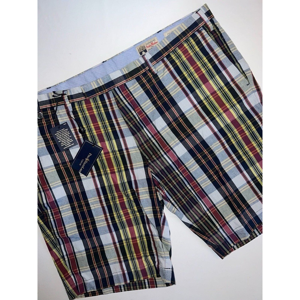 NWT POLO RALPH LAUREN BLUE RED MADRAS PLAID SHORTS SIZE 40 SLIM FIT